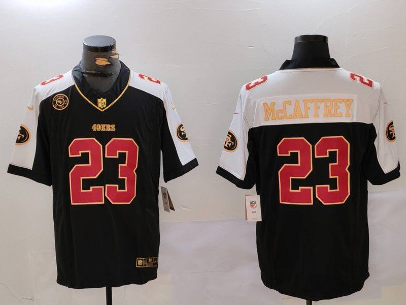 Men San Francisco 49ers 23 Mccaffrey Black 2025 Nike Limited NFL Jersey style 7154